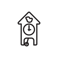 cuckoo clock icon illustration