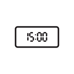 digital clock icon illustration