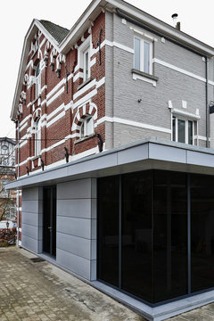 New modern extension of a house