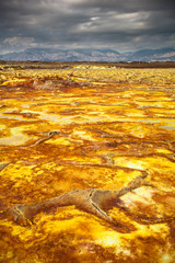 Dallol volcano in Danakil Depression - Afar region - Ethiopia