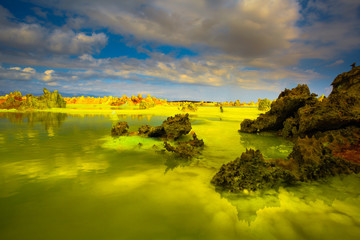 Dallol volcano in Danakil Depression - Afar region - Ethiopia