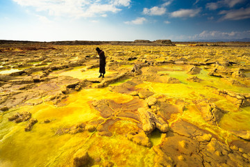 Dallol volcano in Danakil Depression - Afar region - Ethiopia