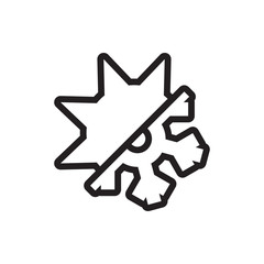 cold and hote mode icon illustration