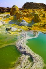 Dallol volcano in Danakil Depression - Afar region - Ethiopia