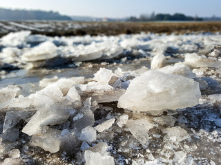 Ice on the country road