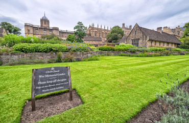 Christ Church Cathedral School with information sign