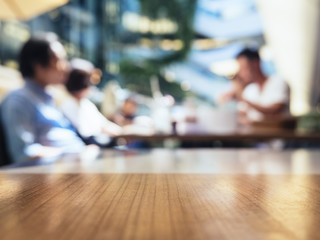 Blurred people in Cafe Restaurant Table Top background