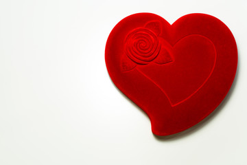 red heart isolated on white background