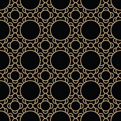 Abstract geometric gold deco art ornament pattern background