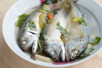spicy hot and sour soup with mackerel fish
