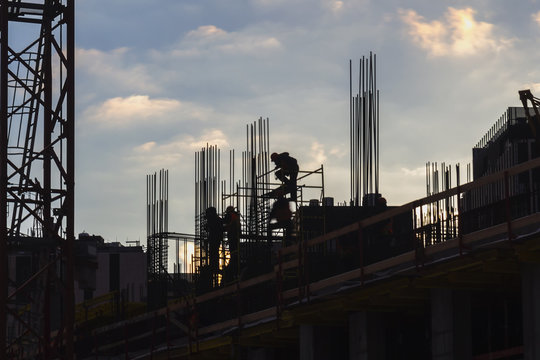 steeplejack workers on construction activities