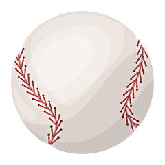 silhouette color with baseball ball with middle shadow vector illustration