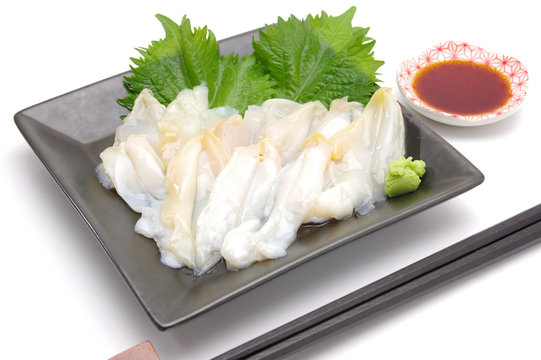 つぶ貝の刺身