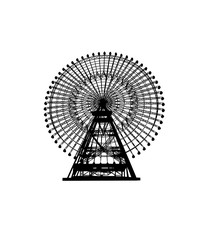 ferris wheel isolated on white