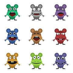Cute monster set