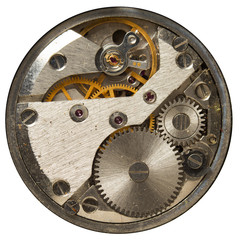 clockwork vintage mechanical watch, high resolution and detail
