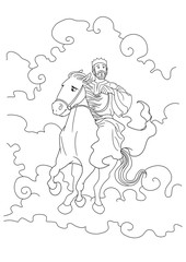Fototapeta na wymiar Jesus Christ is the rider on the white horse