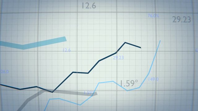 Statistics concept. Growing financial charts and diagrams showing increasing profits.