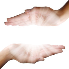 Hands of Light - Religious Concept