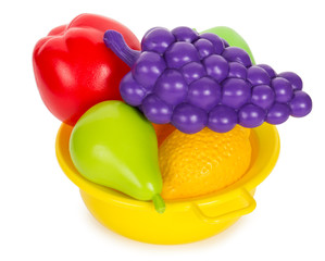 toy fruits in bowl - 135171814