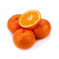 Orange fruit isolated on white background.
