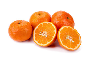 Orange fruit isolated on white background.