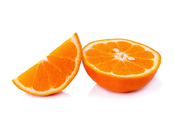 Orange fruit isolated on white background.