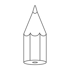 monochrome contour one pencil icon vector illustration