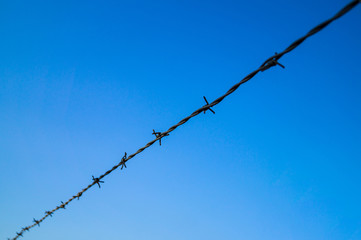 Fence with Barbed Wire