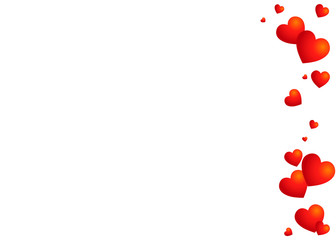 Colorful Background with Heart Confetti. Vector illustration EPS 10. Happy Valentines Day.