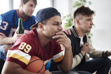 Close up of basketball supporters