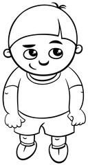 preschool boy coloring page