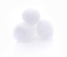 Cotton balls white isolated on white background