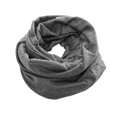 Grey scarf on a white background.