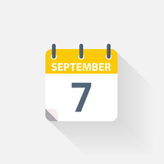 7 september calendar icon