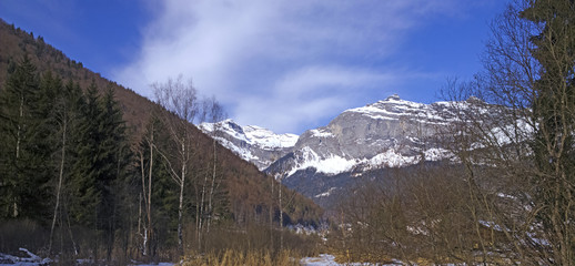 Alpine Views over Chamonix Village and Mont Blanc