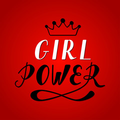 Hand written lettering Girl Power