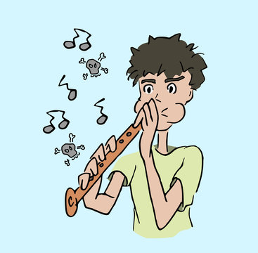 Muziek spelen op fluit