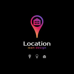 school icon. location icon for map