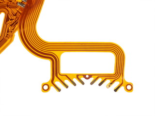 detail of flexed printed circuit - 135177806