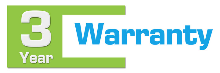 Warranty 3 Year Blue Green Bar 