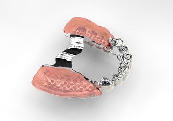 3D rendering dentures