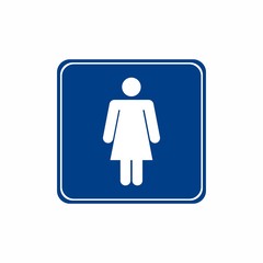 Women's bathroom sign vector design isolated on white background 