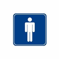 Men's bathroom sign vector design isolated on white background 