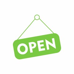 Open tag vector design isolated on white background 