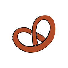 Pretzel german snack icon vector illustration graphic design
