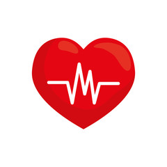 Heartbeat cardio symbol icon vector illustration graphic design