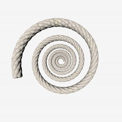 Rope helix. Isolated on white background.