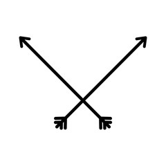 Isolated bow arrow icon vector illustration graphic design