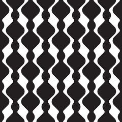 Seamless geometric black and white vector pattern 